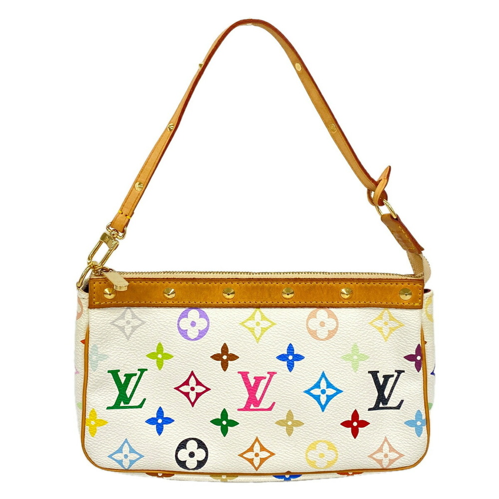Louis Vuitton Bag/Pouch Monogram Multicolor Pochette Accessoires M92649 Blanc...